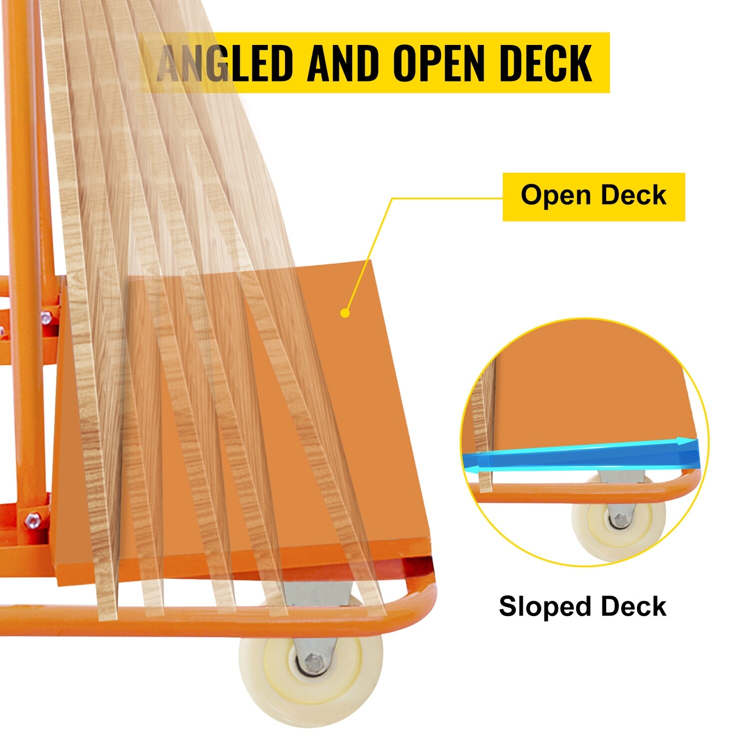 Drywall Cart – Wheeled Trolley for Plasterboard and Sheet Transport, Heavy-Duty Construction