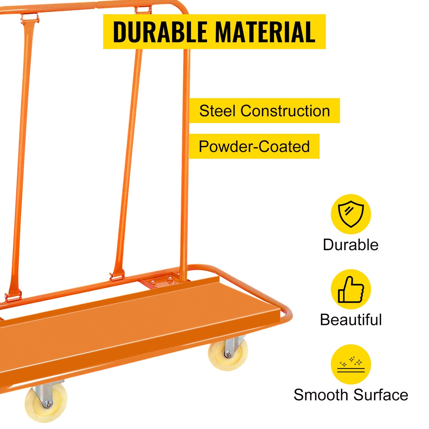 Drywall Cart – Wheeled Trolley for Plasterboard and Sheet Transport, Heavy-Duty Construction