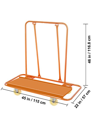 Drywall Cart – Wheeled Trolley for Plasterboard and Sheet Transport, Heavy-Duty Construction