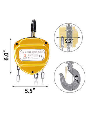 Manual Hoist Chain Block Yellow