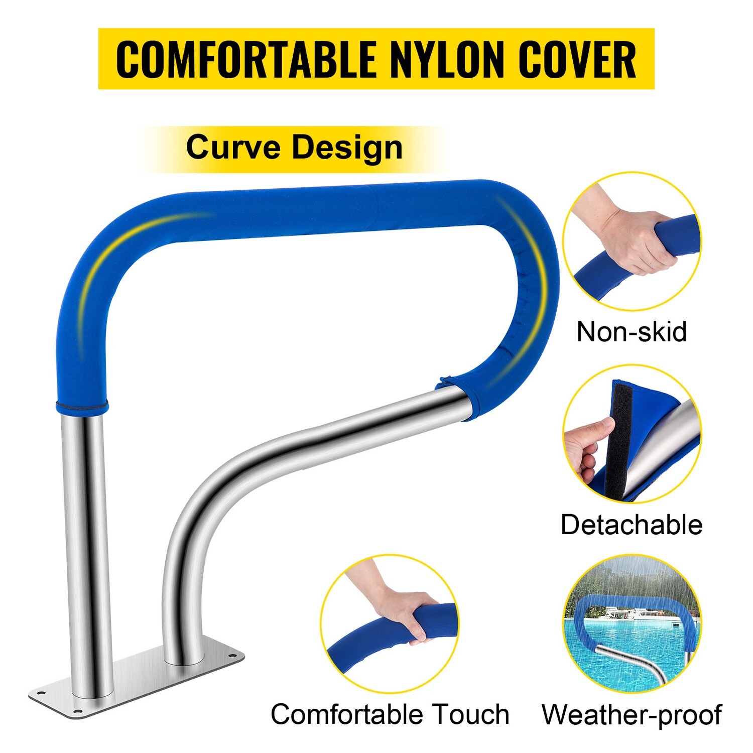 Swimming Pool Handrail Ladder Stainless Steel