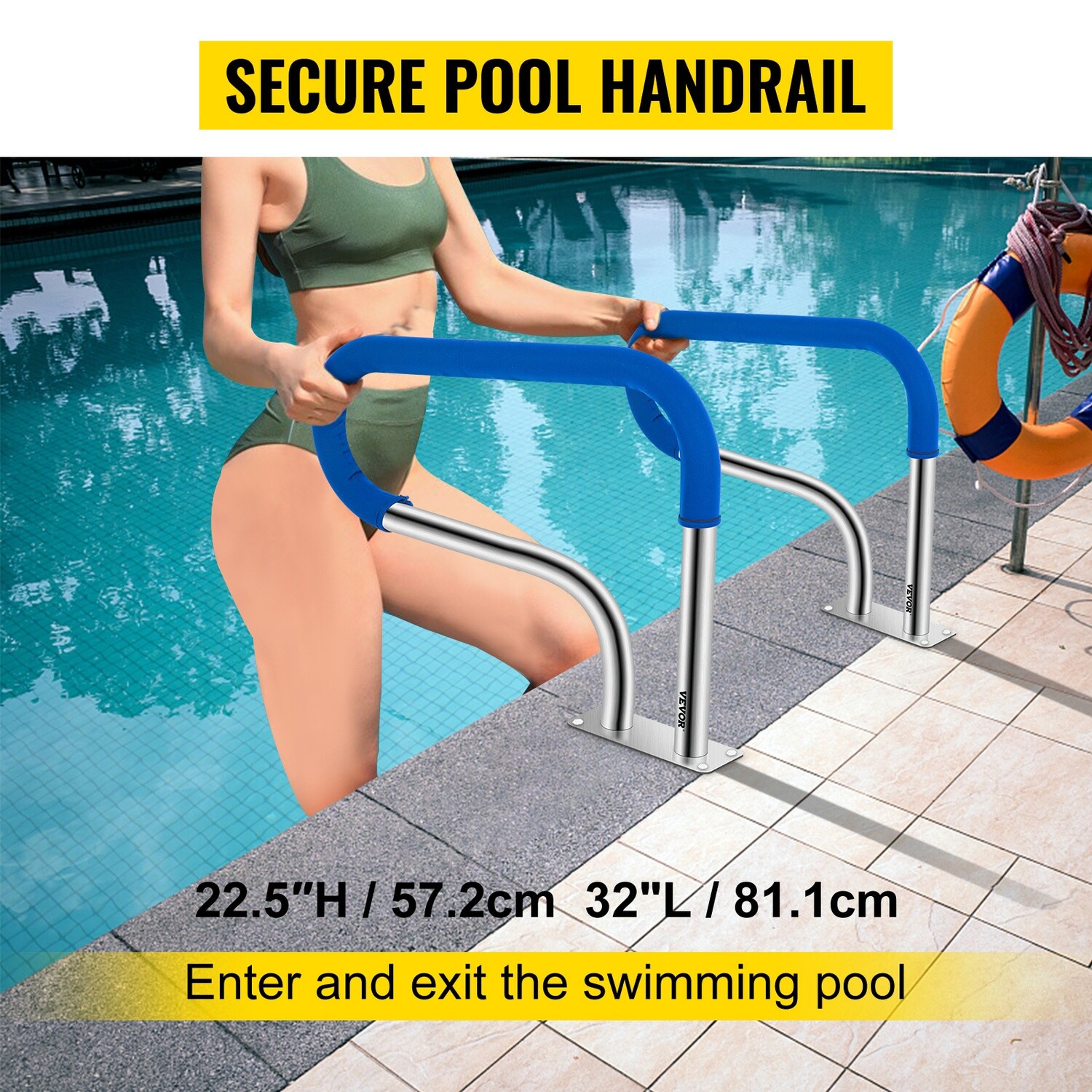 Swimming Pool Handrail Ladder Stainless Steel