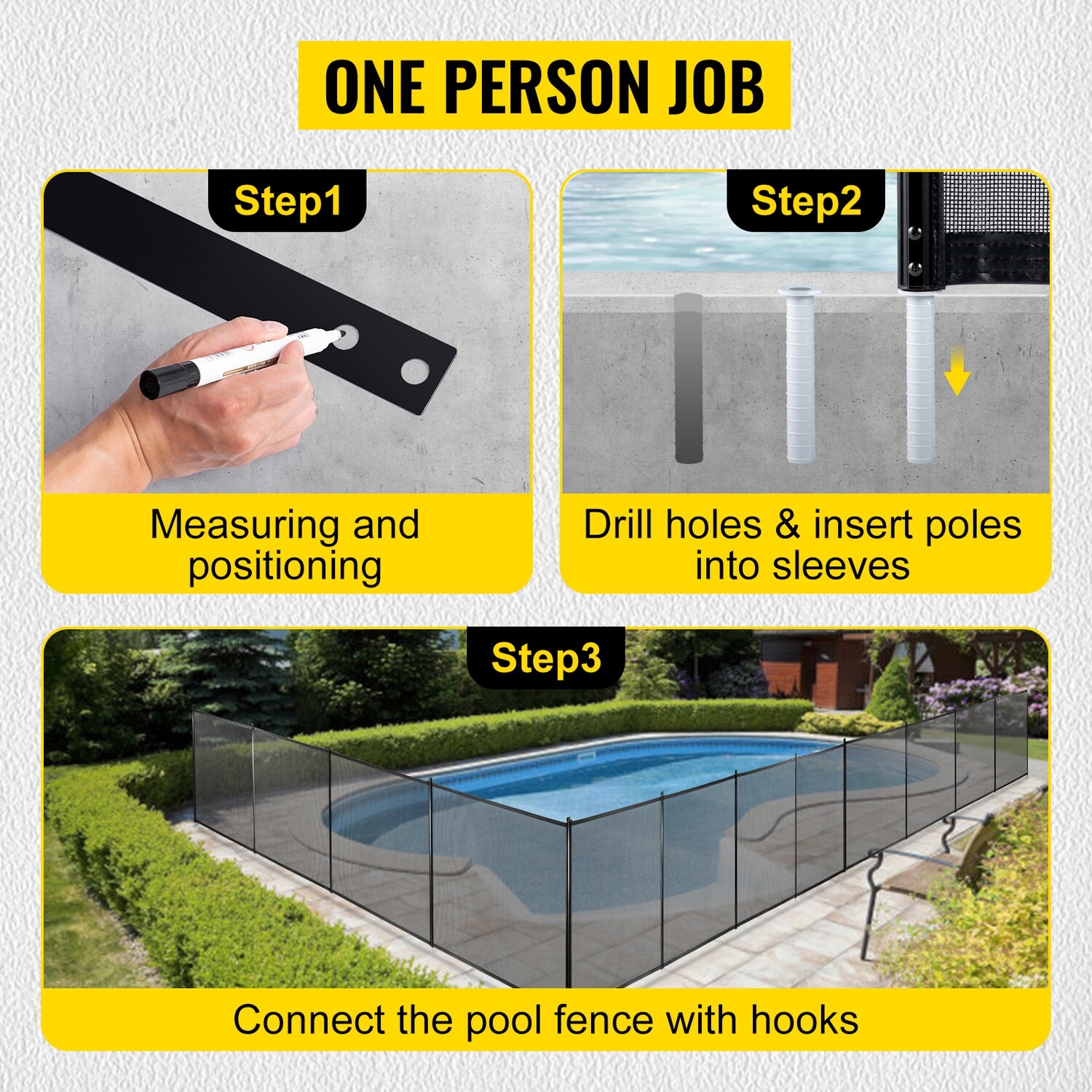 Removable Swimming Pool Security Fence