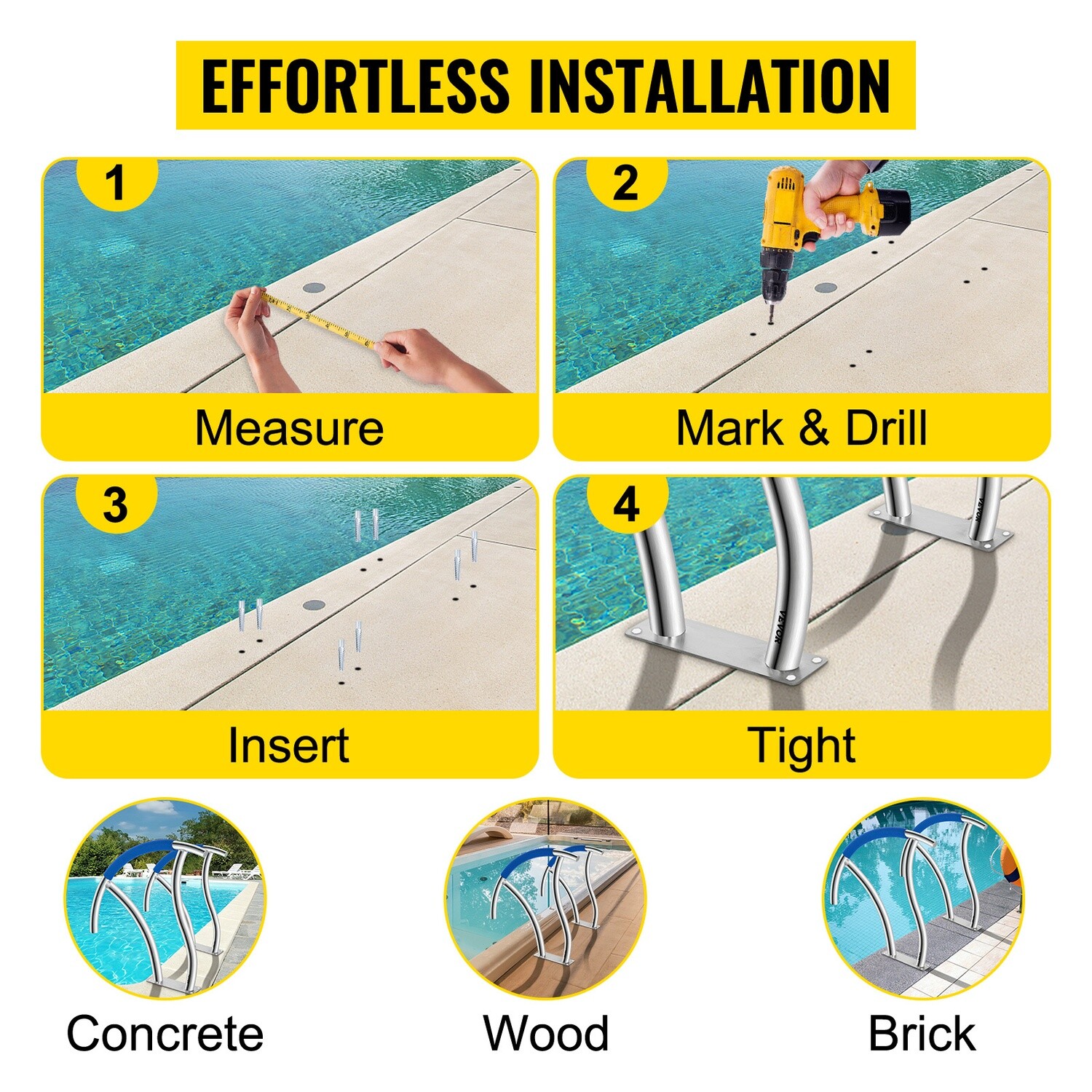 Swimming Pool Handrail Ladder Handrail
