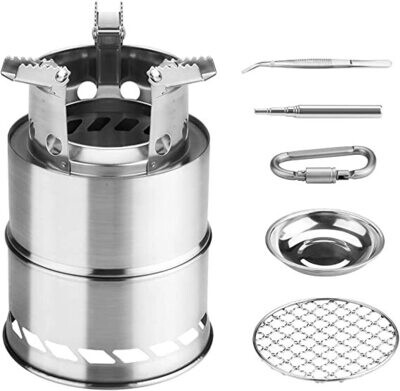 Outdoor Cooking Picnic Stainless Steel Wood Stove