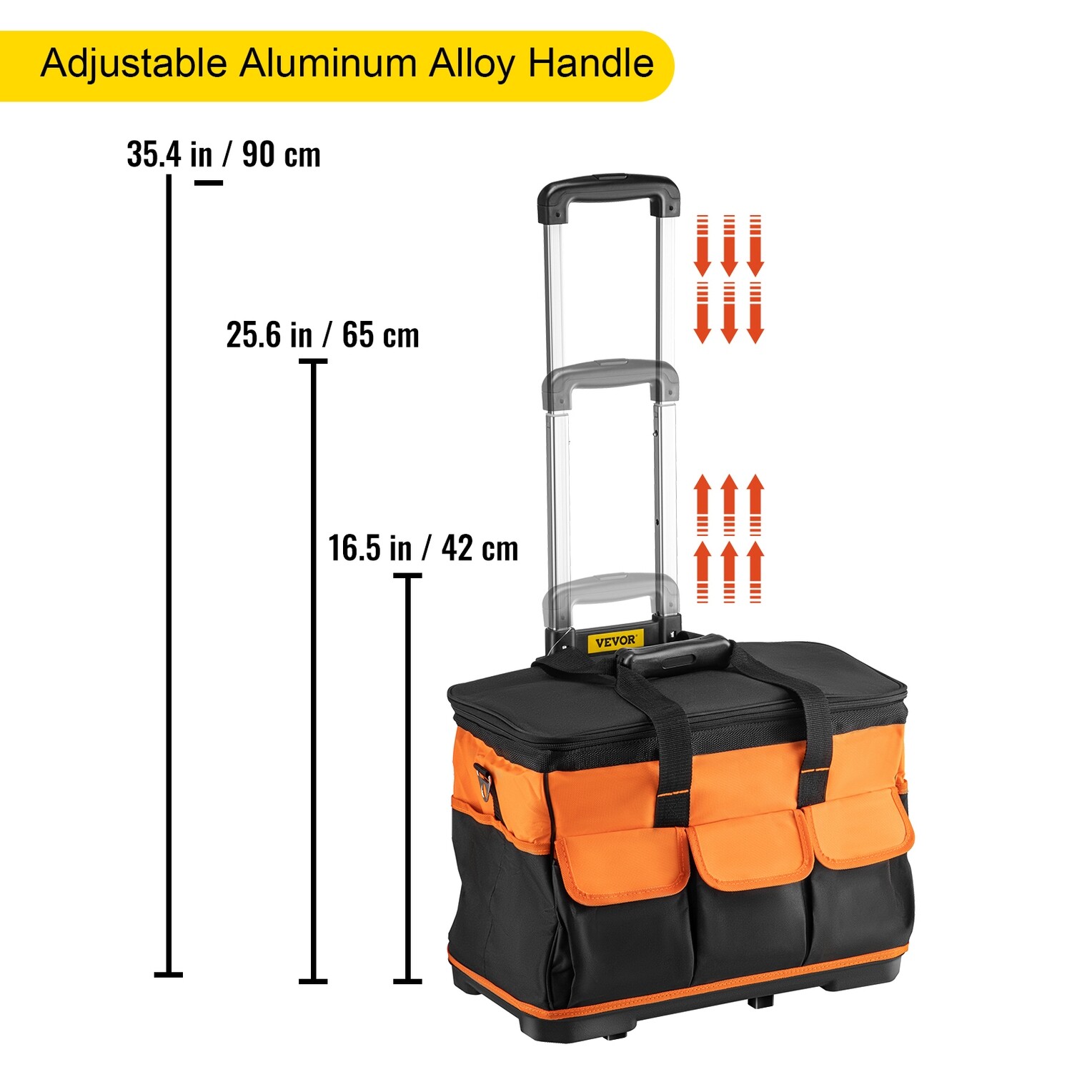 Tool Bag with Wheels Rolling Tote