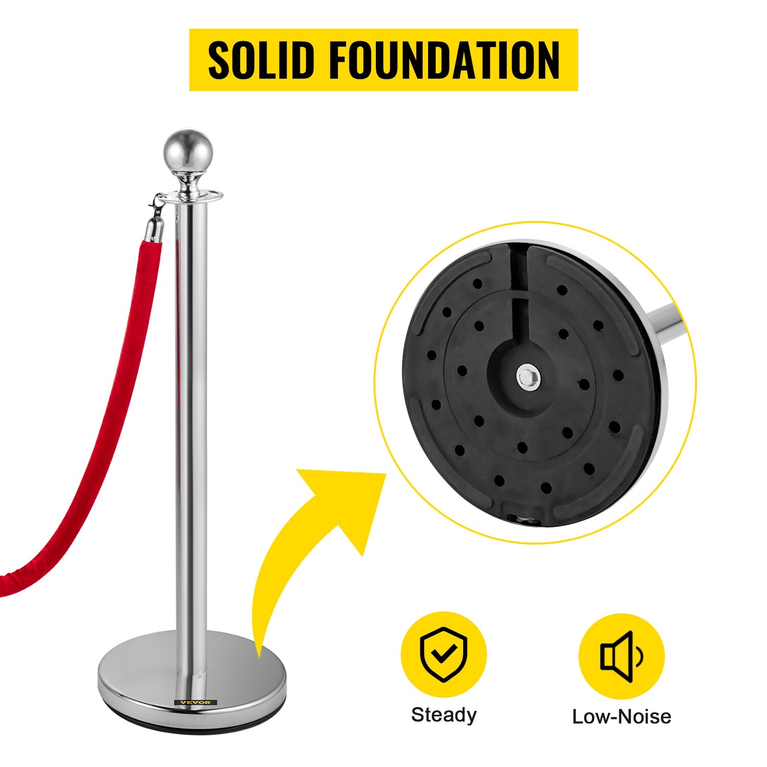 Silver Queue Barrier Posts Stands