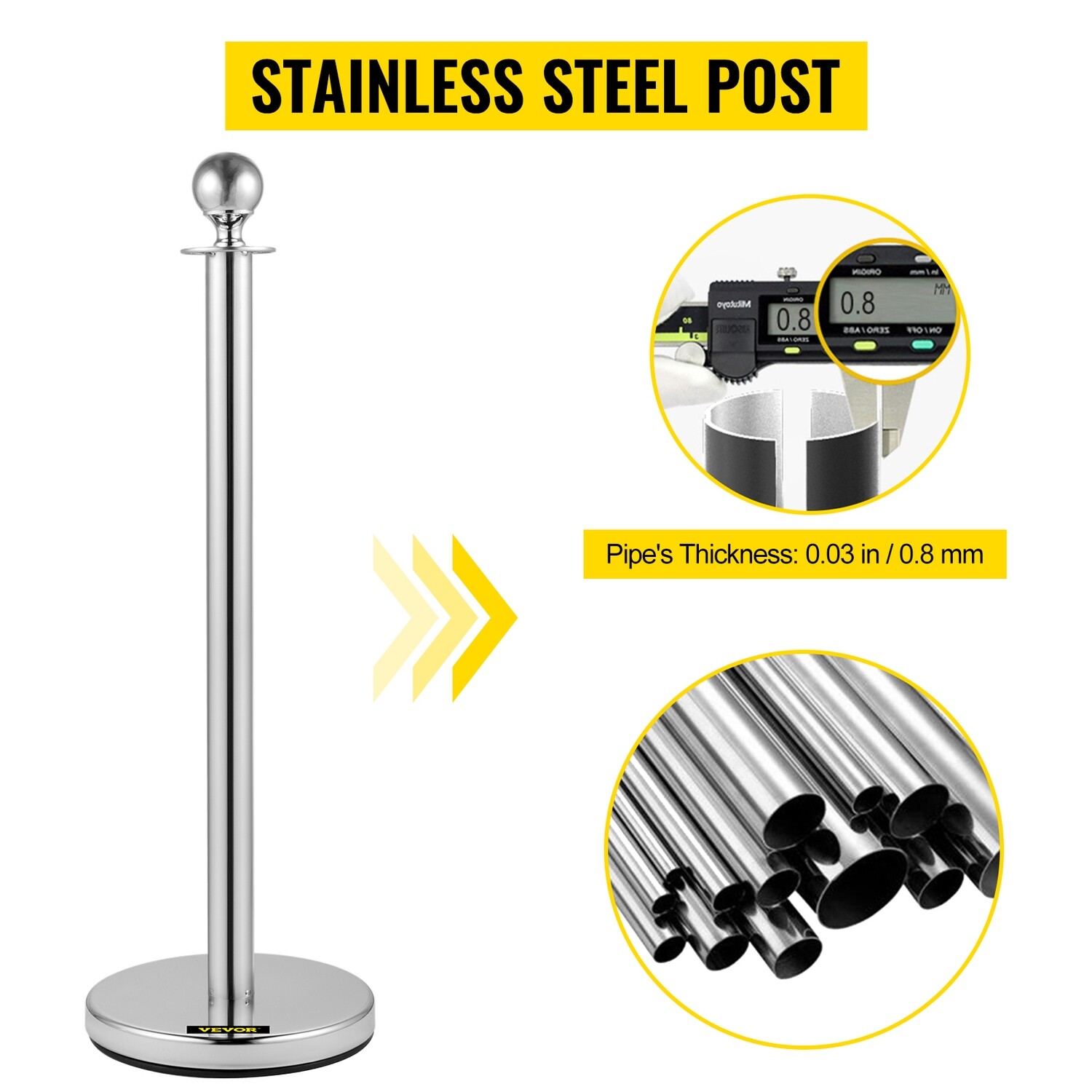 Silver Queue Barrier Posts Stands