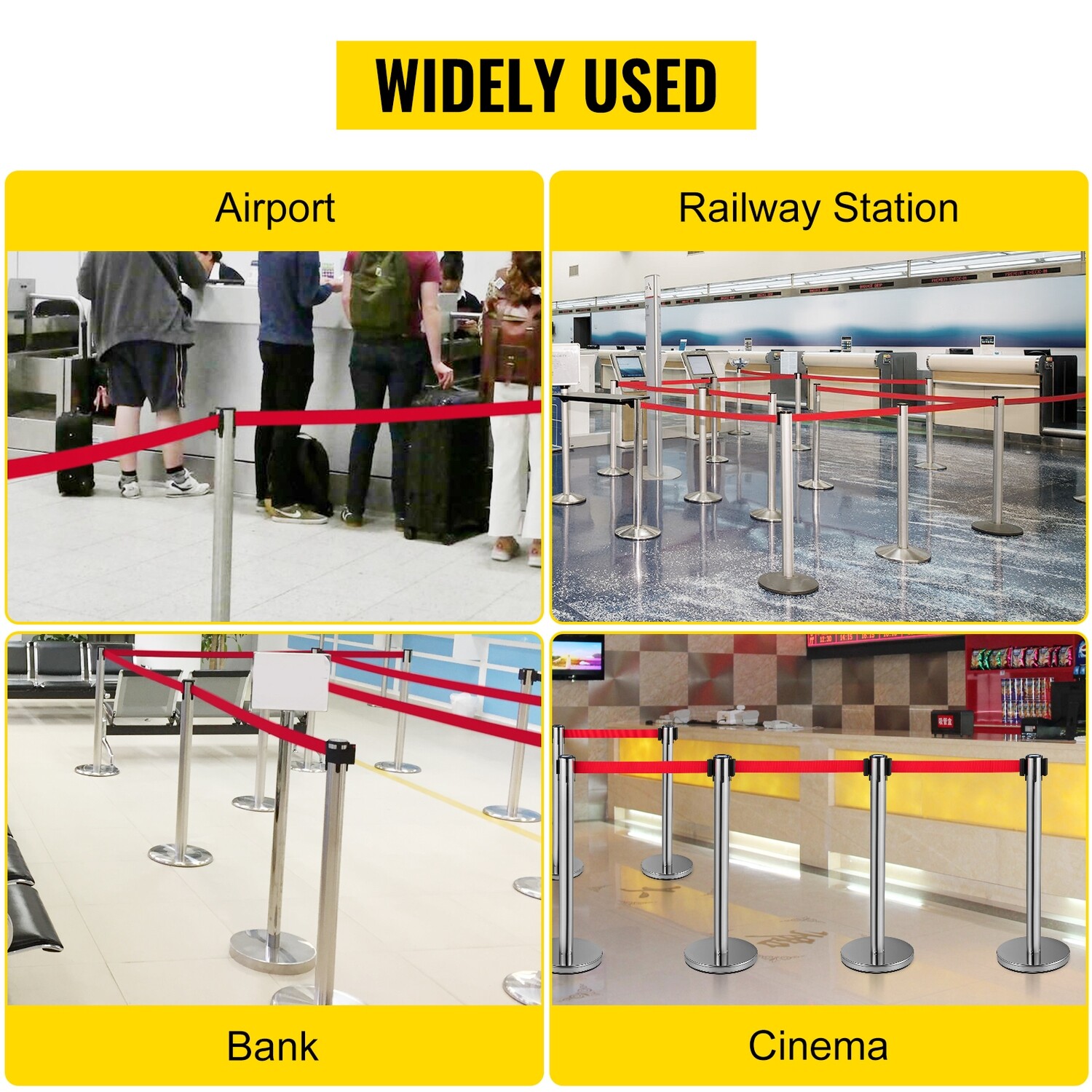 Crowd Control Stanchion Set 6 Pieces