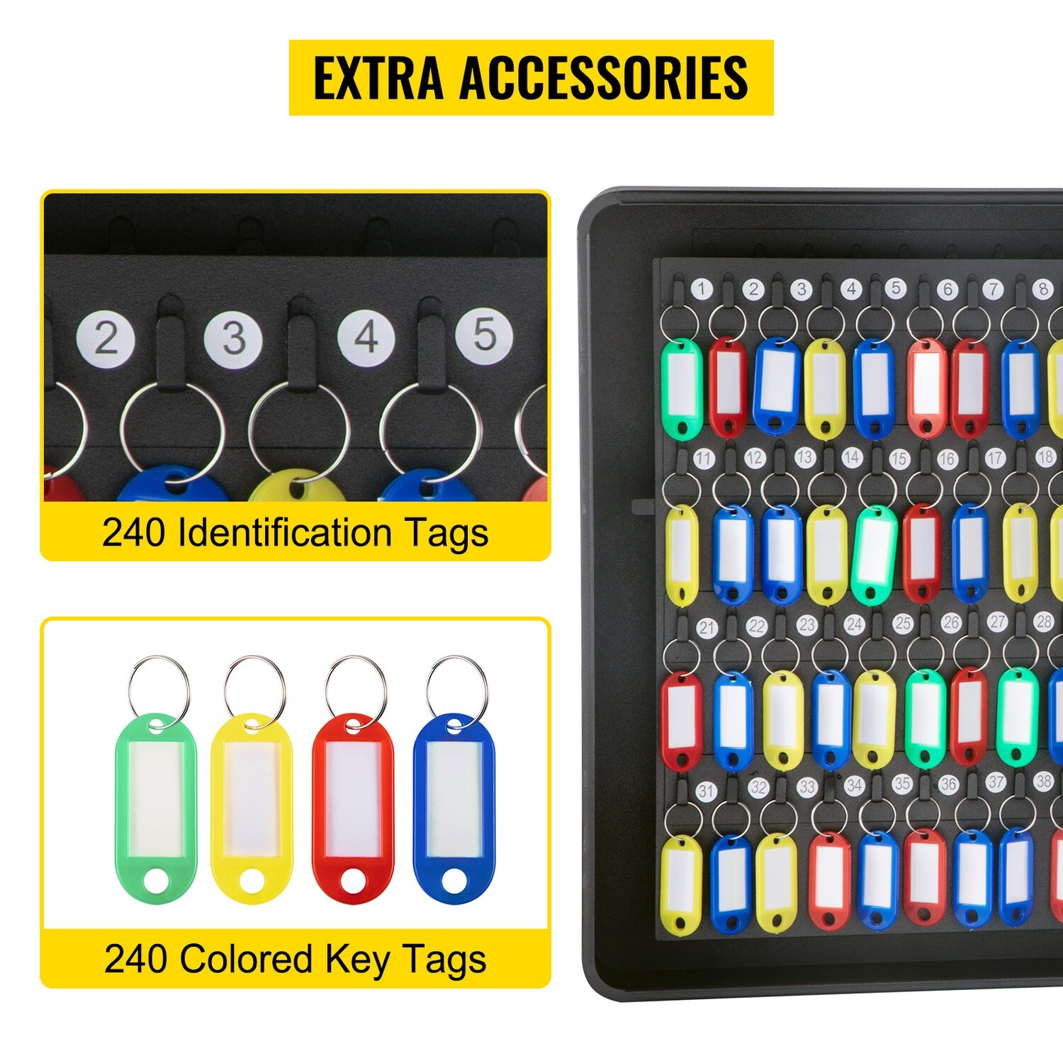 Key Cabinet Lock Box 240 Key Capacity Storage