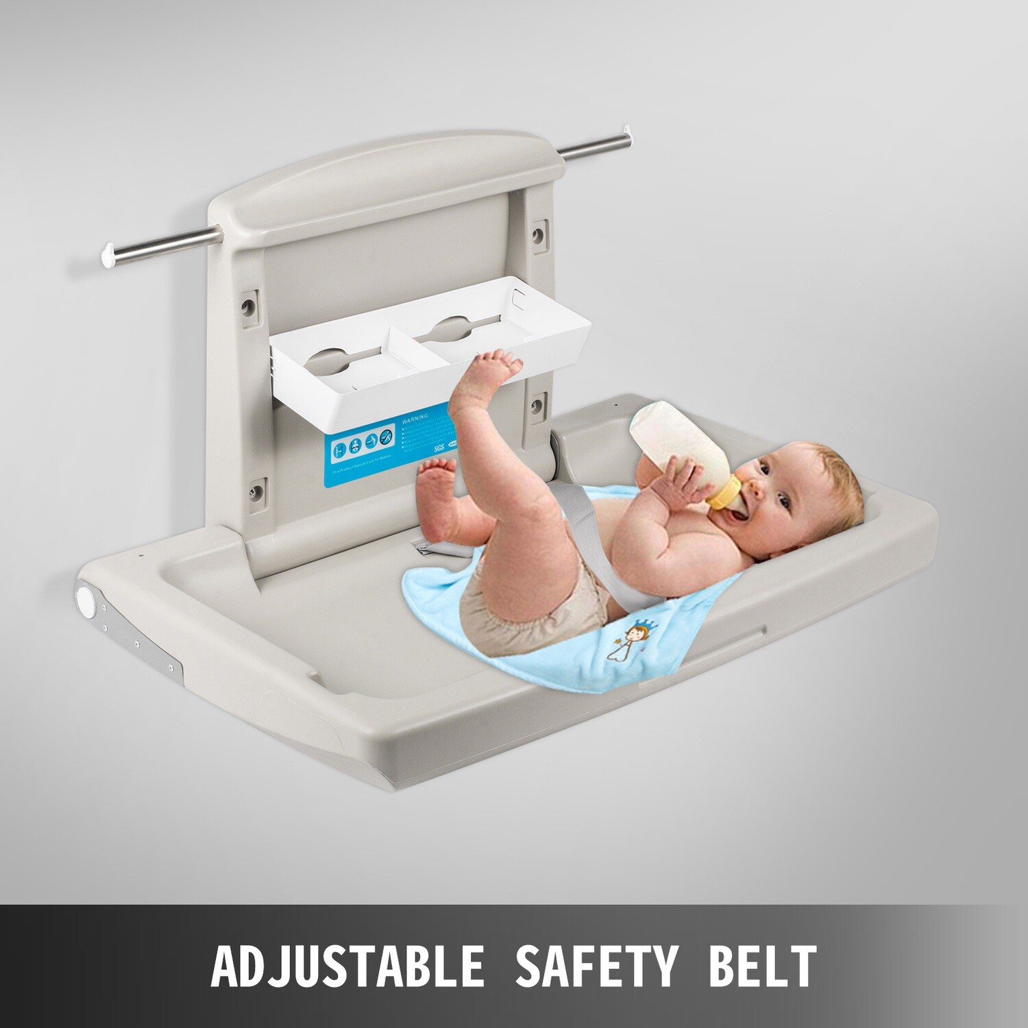 Wall Mounted horizontal table baby diaper changing station Vertical folding baby changing table