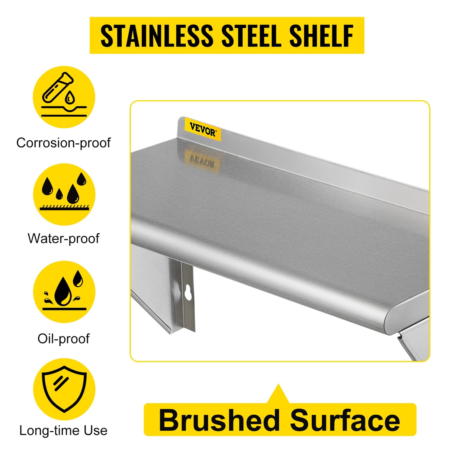Stainless Steel Wall Shelf Commercial Kitchen