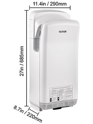 Electric Hand Dryer High Speed Blade – Fast Drying Commercial Hand Dryer for Bathrooms and Public Spaces