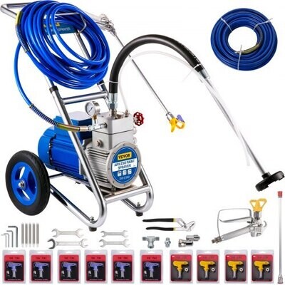 Commercial Airless Paint Sprayer 1500W, High-Efficiency Electric Sprayer for Professional Use, Durable, Quick Coverage for Large Projects