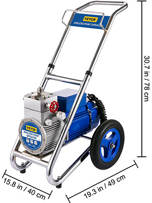 Commercial Airless Paint Sprayer 1500W, High-Efficiency Electric Sprayer for Professional Use, Durable, Quick Coverage for Large Projects