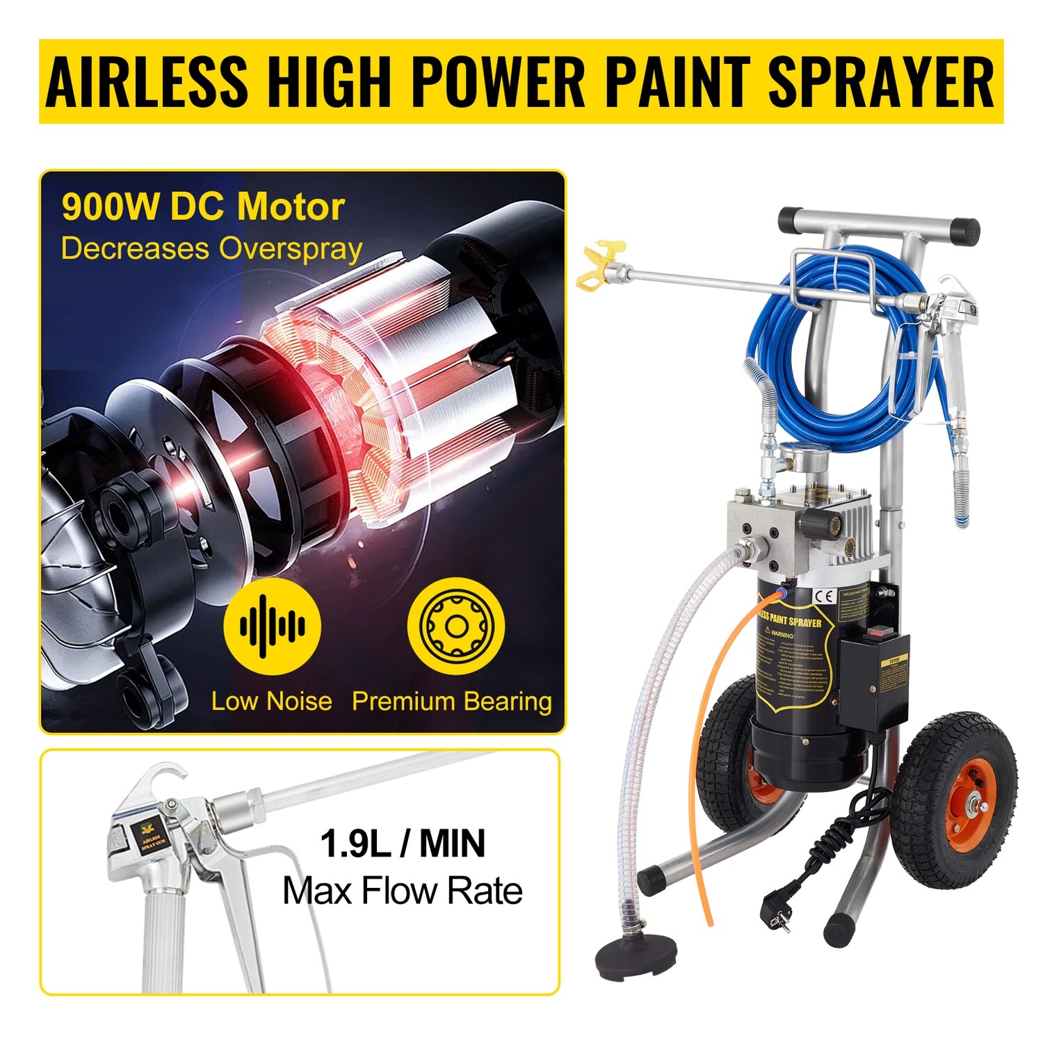 High-Pressure Paint Sprayer 1800W for Efficient and Professional Painting Projects