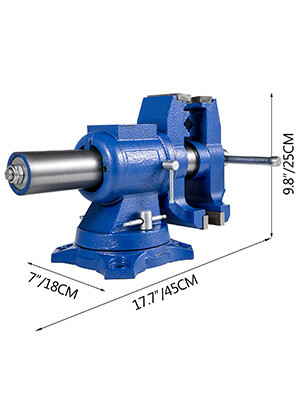 Multipurpose Vise 6-Inch Bench Vise 360-Degree Rotation Clamp on Vise with Swivel Base and Head Heavy Duty Multi-Jaw Vise for Clamping Fixing Equipment Home or Industrial Use