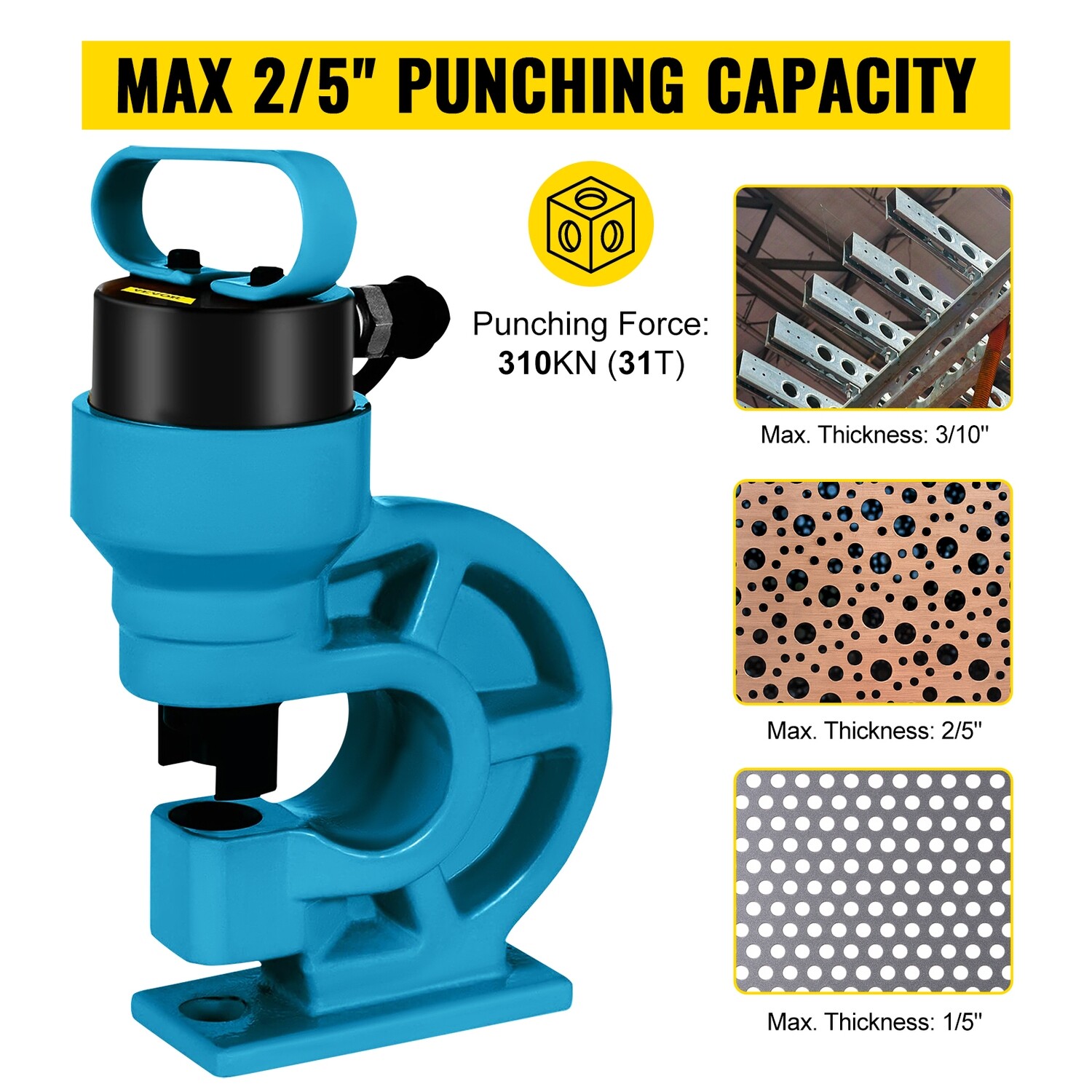Hydraulic Hole Puncher Tool for Metal Sheet and Steel Plate Punching