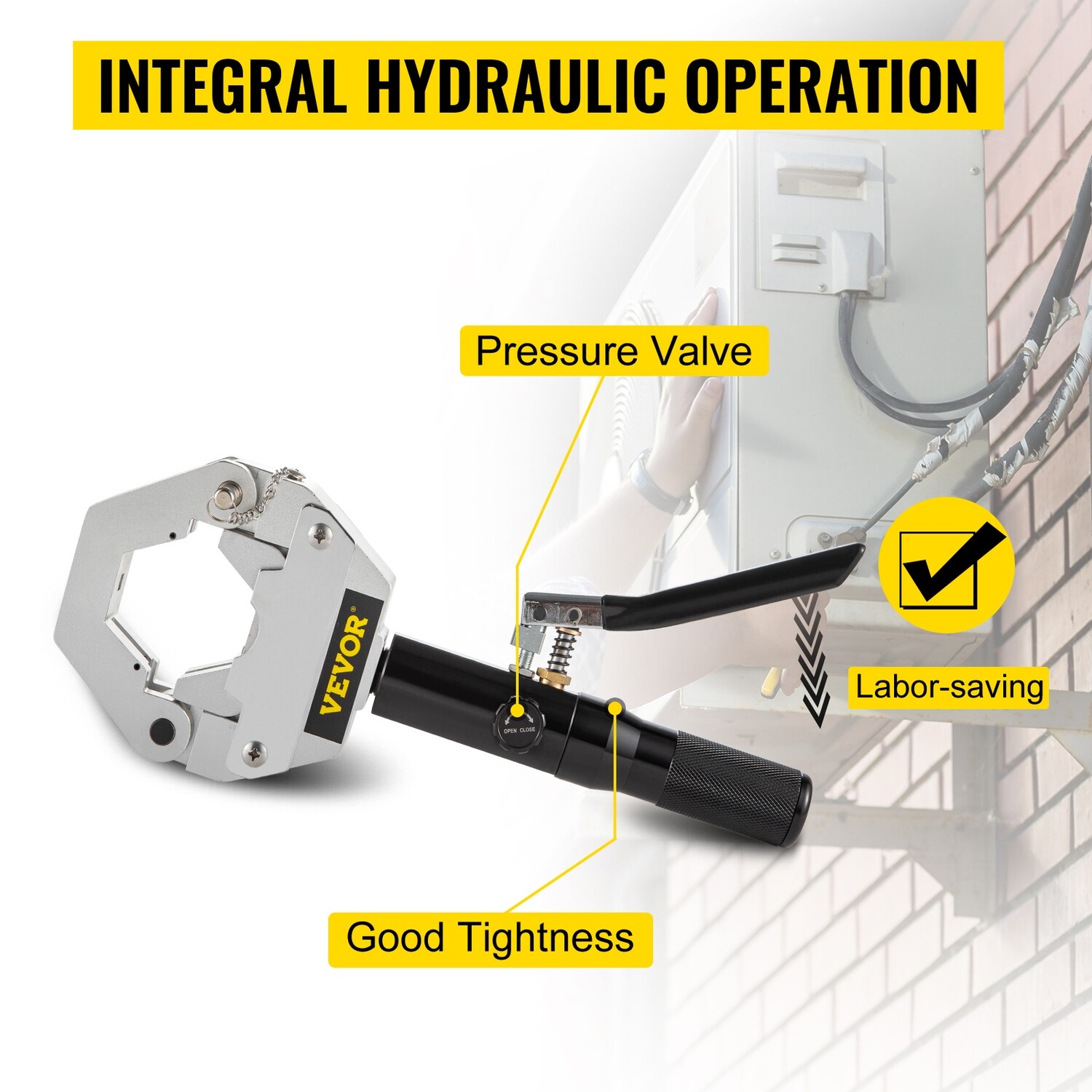 Hydraulic Hose Crimper Crimping Tool Kit for Repair and Maintenance of Hydraulic Lines