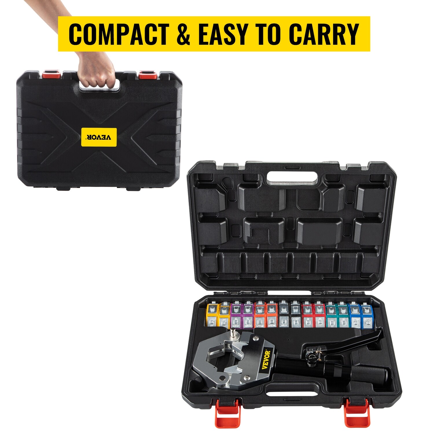 Hydraulic Hose Crimper Crimping Tool Kit for Repair and Maintenance of Hydraulic Lines