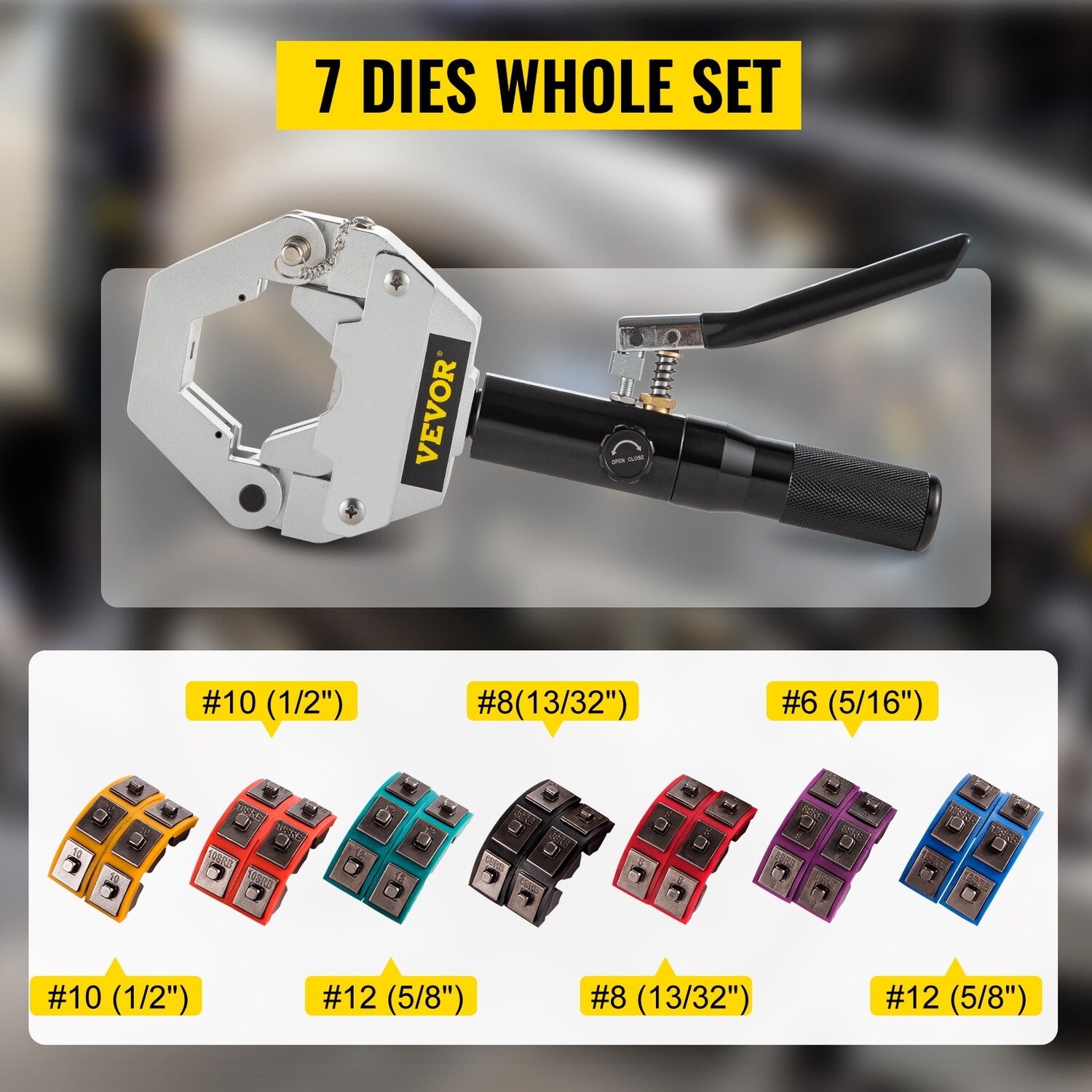 Hydraulic Hose Crimper Crimping Tool Kit for Repair and Maintenance of Hydraulic Lines