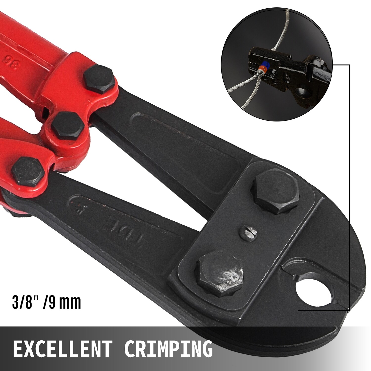 Hand Swager with Cable Wire Rope Cutter for Crimping and Cutting Steel Cables and Fittings