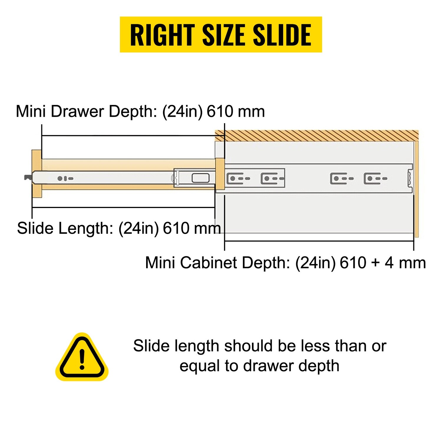 Heavy Duty Drawer Slides for Smooth and Reliable Drawer Movement, Strong and Durable Slides for Cabinets and Furniture