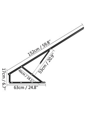 Mechanism kits for a 5-foot pneumatic sofa bed lift