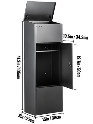Hardware Delivery Box Package Parcel in Gray for Secure Outdoor Storage and Safe Delivery Handling