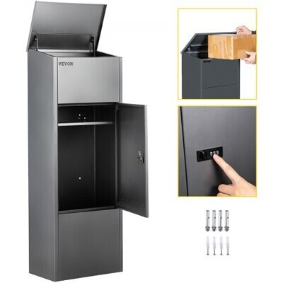 Hardware Delivery Box Package Parcel in Gray for Secure Outdoor Storage and Safe Delivery Handling