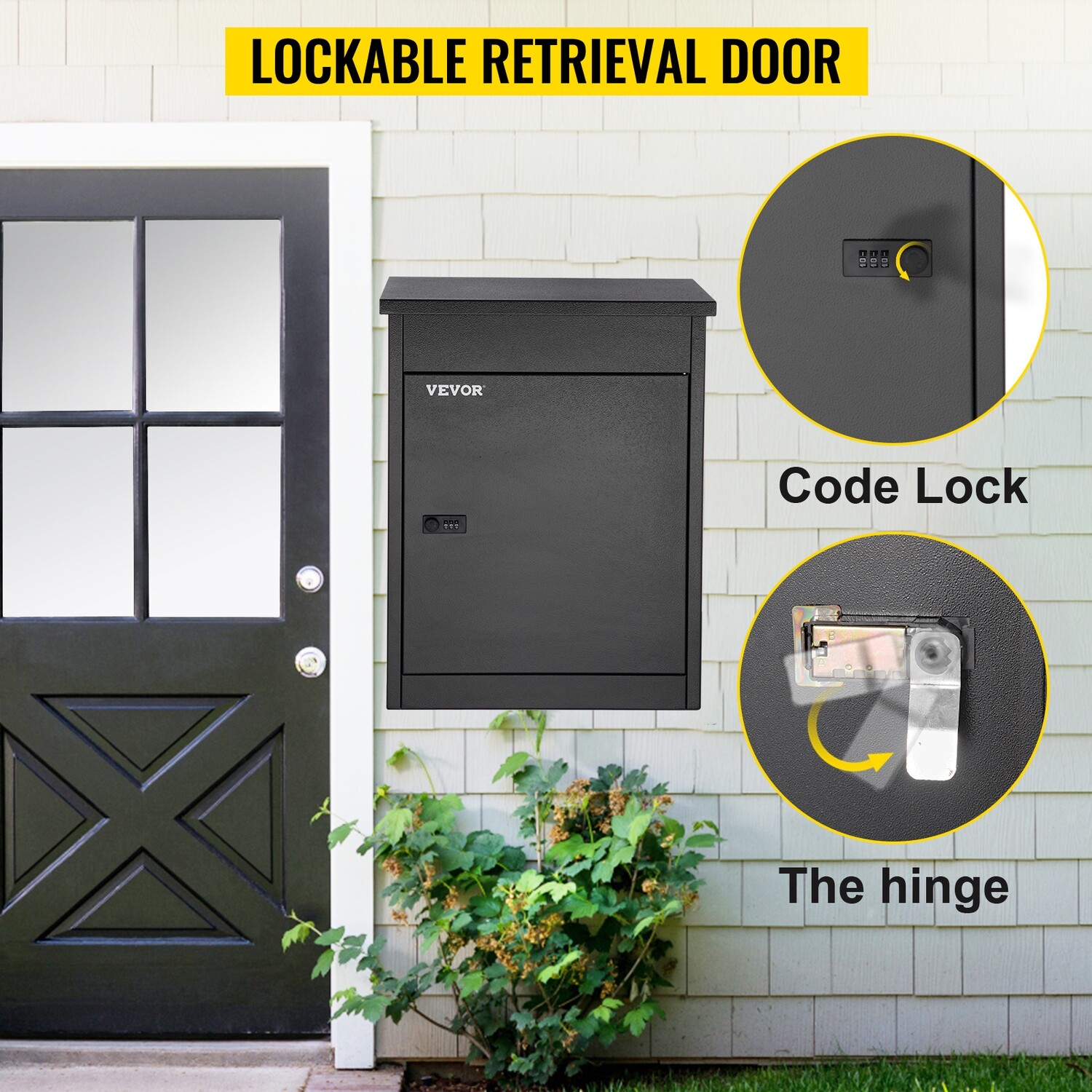 Gray Drop Box Package Parcel Locker with Lockable Cabinets for Secure Delivery and Weatherproof Storage