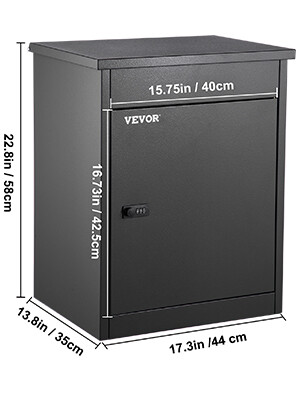 Gray Drop Box Package Parcel Locker with Lockable Cabinets for Secure Delivery and Weatherproof Storage