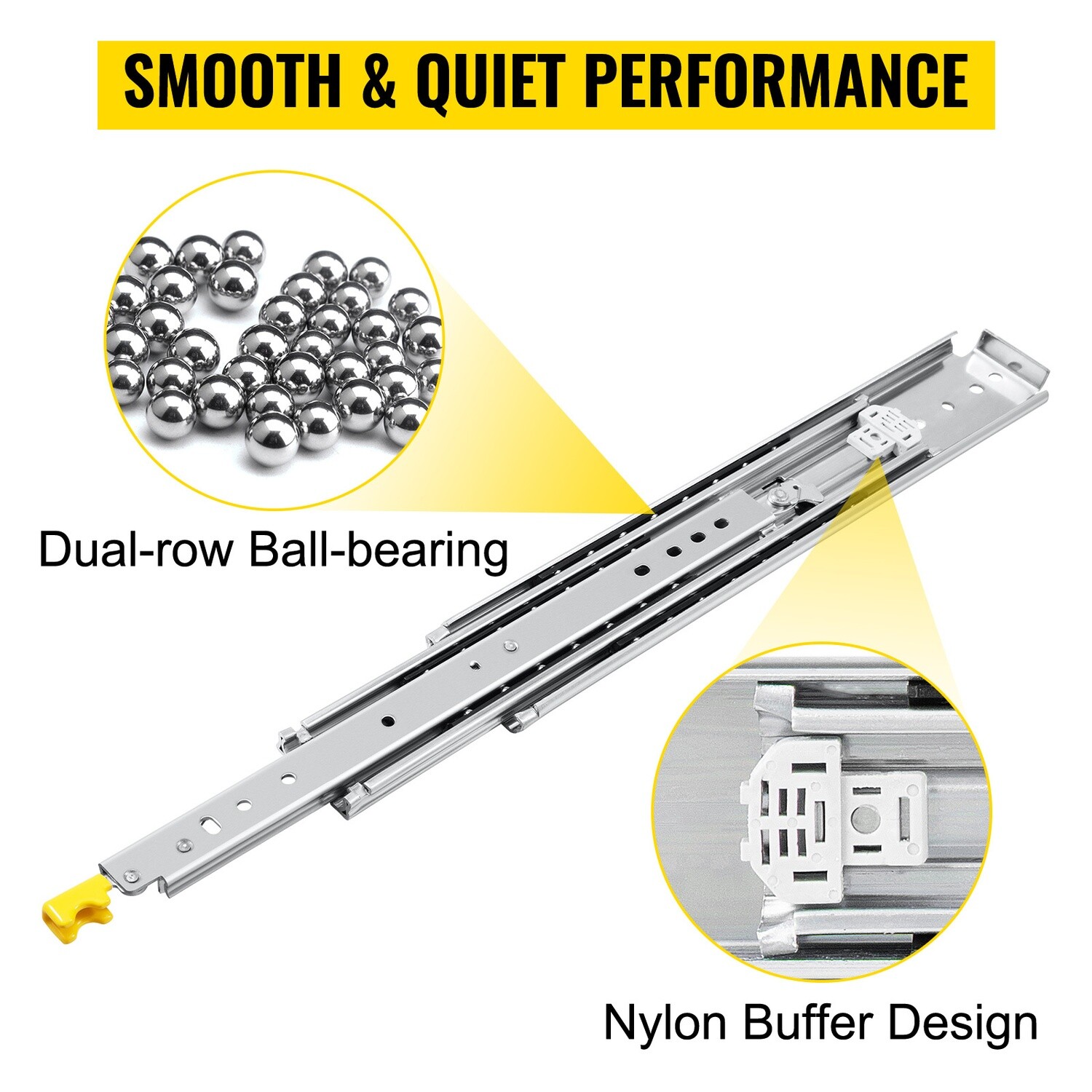 Full Extension Lock Drawer Slides with 30&quot; Ball Bearings for Smooth and Secure Drawer Operation