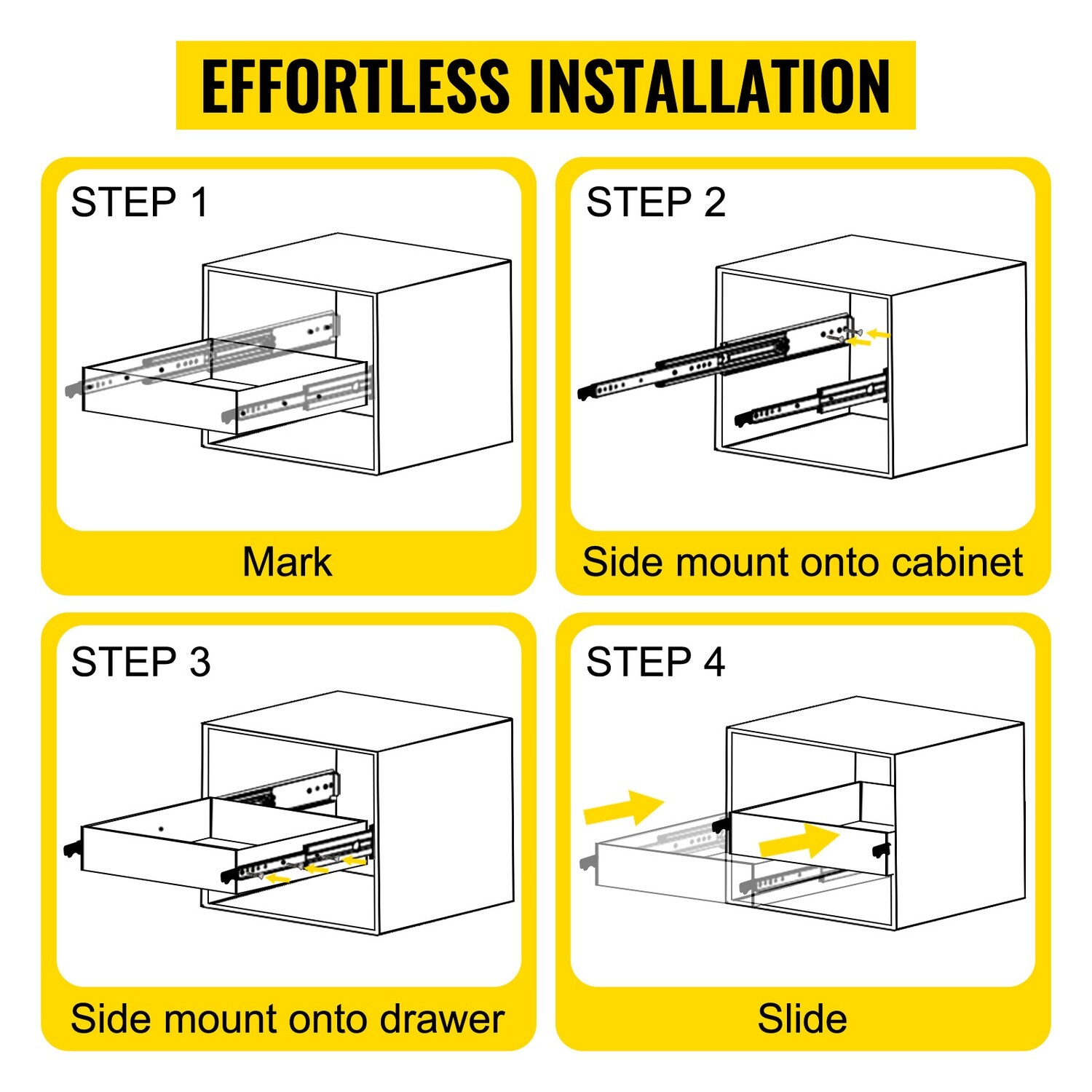 Full Extension Lock Drawer Slides with 30&quot; Ball Bearings for Smooth and Secure Drawer Operation