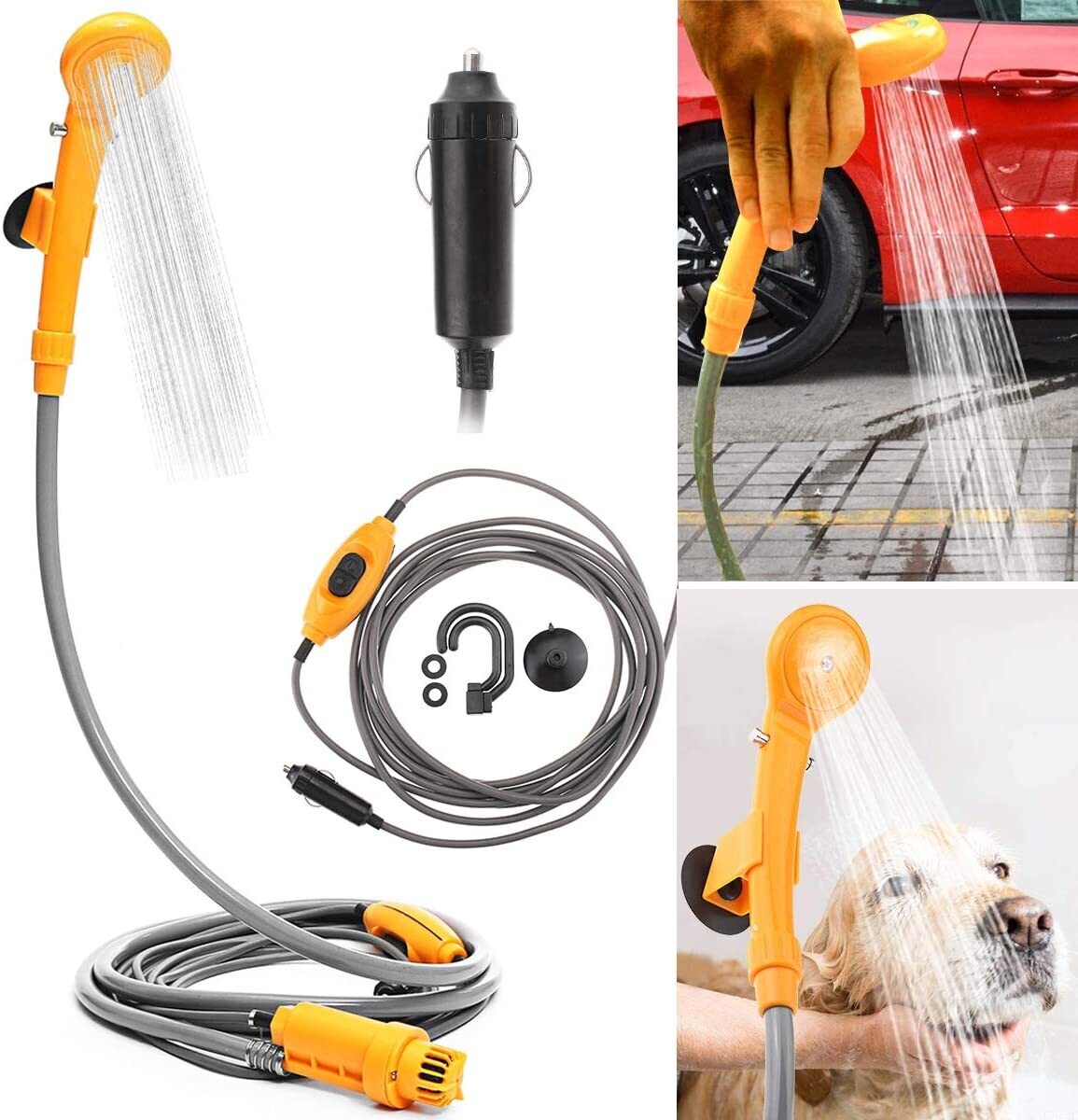 Portable Outdoor Camping Shower Kit with Water Pump