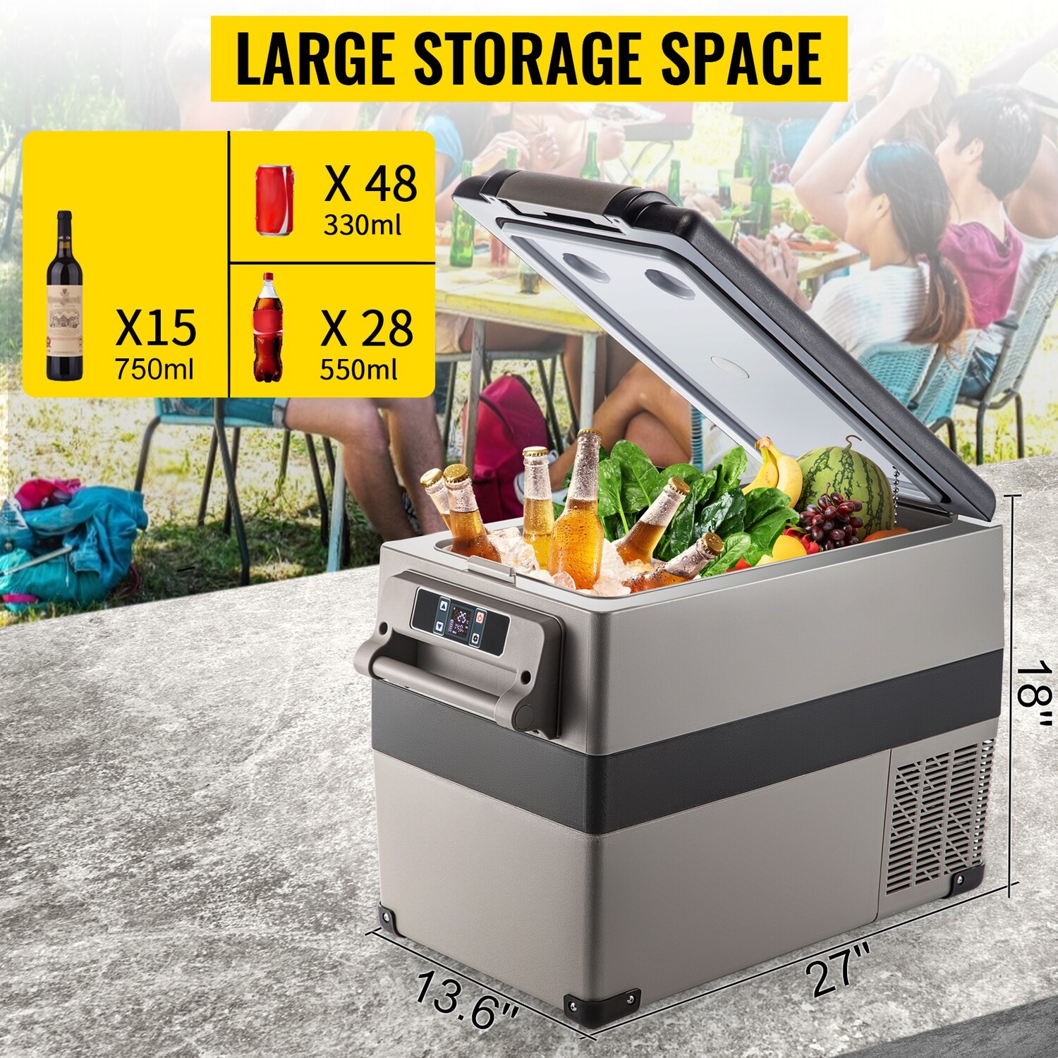 Domestic 45L Portable Refrigerator – Compact 220V Mini Freezer Fridge for Home, Travel, and Camping