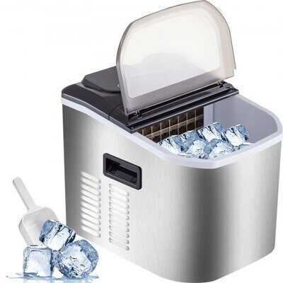 Tabletop Ice Maker 24 Piece Storage 1.1kg Stainless Steel