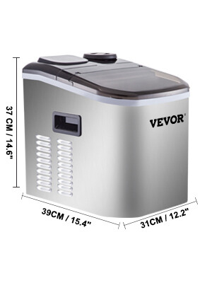 Tabletop Ice Maker 24 Piece Storage 1.1kg Stainless Steel