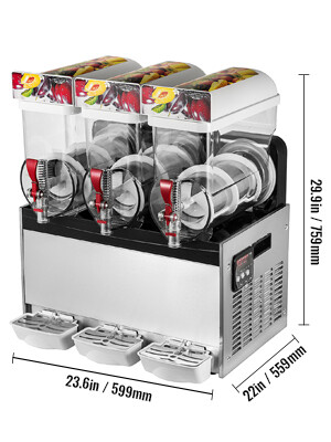 Low Noise Industrial Three Bowl 3 Tank Slush Machine
