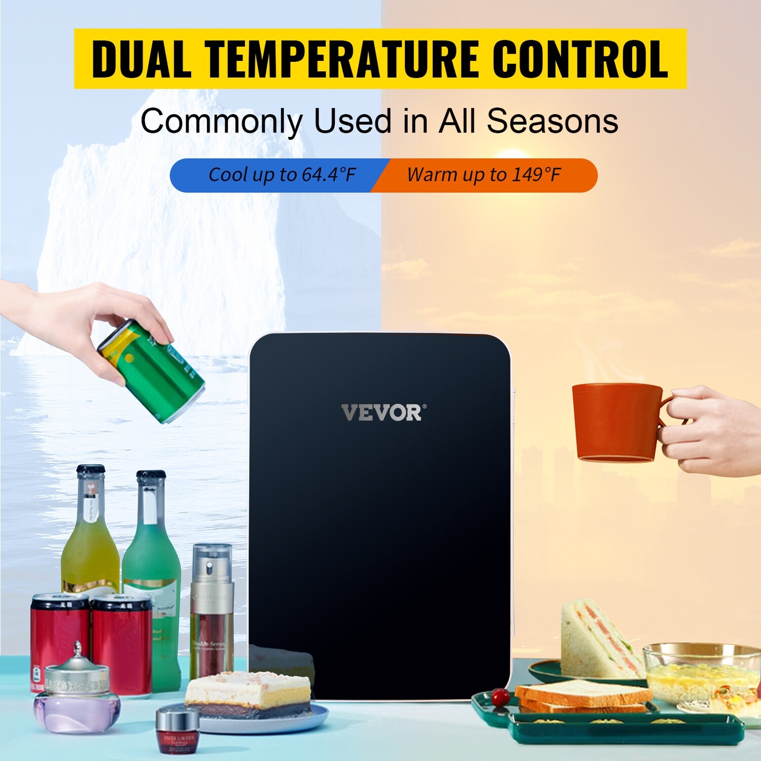 Portable Compact Fridge 10l Ac/dc Fridge For Home Car