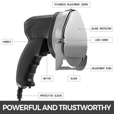 Electric 80W Meat Carver Machine, designed for effortless slicing of kebabs and doner meat.