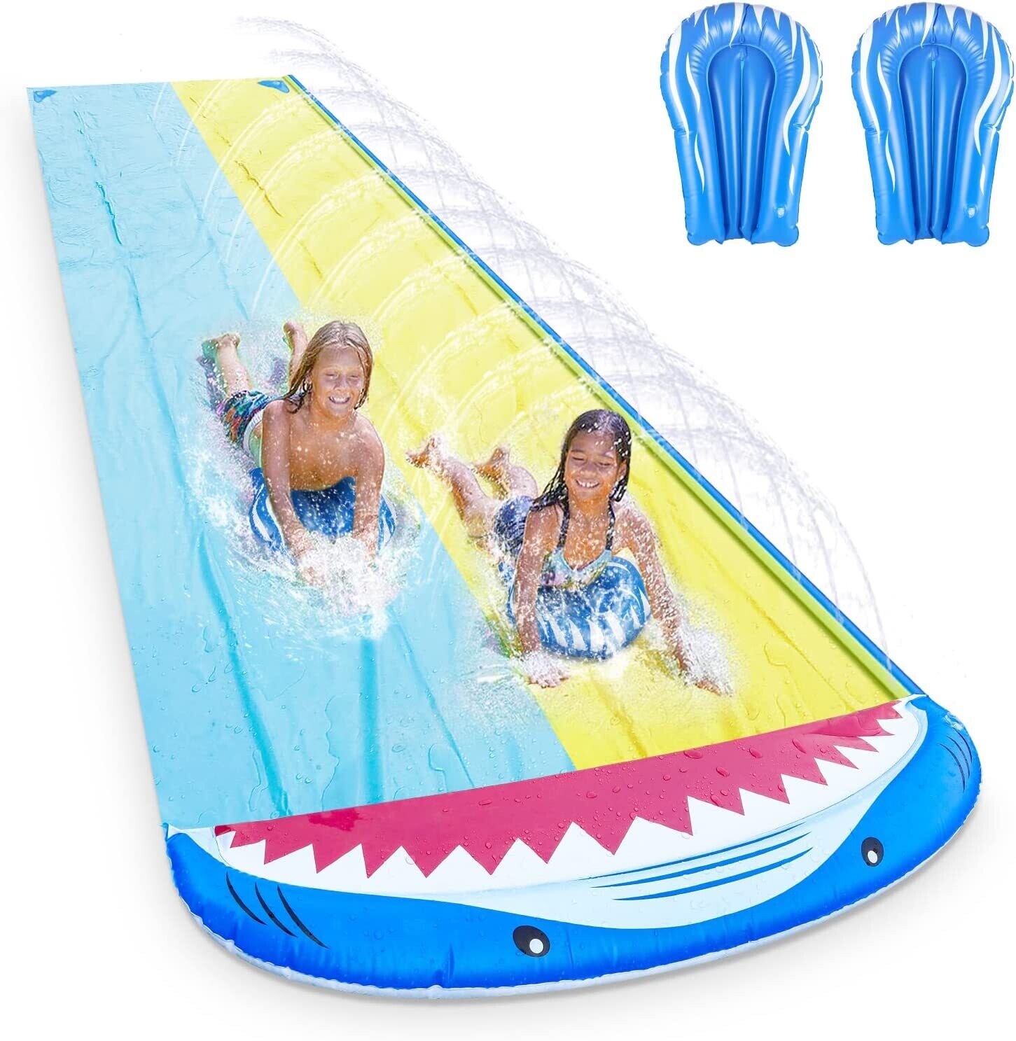 Outdoor Water Mat for Children in Shark Style Water Slide Mat