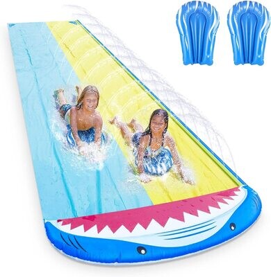 Outdoor Water Mat for Children in Shark Style Water Slide Mat