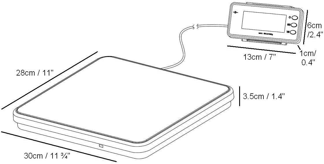 Large Digital 440lb Heavy Duty Stainless Steel Scale