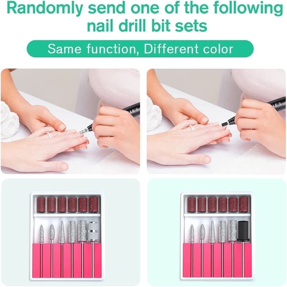 Professional Electric Nail Drill for Acrylic Gel Nails with Nail Drill Bits Set