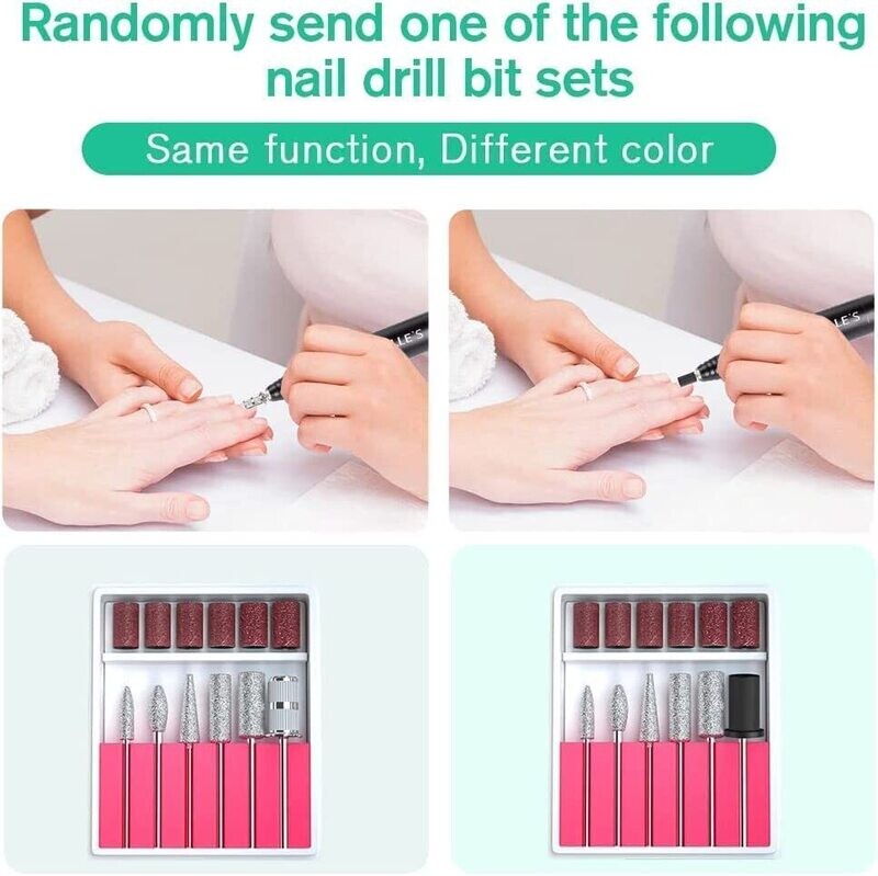 Professional Electric Nail Drill for Acrylic Gel Nails with Nail Drill Bits Set