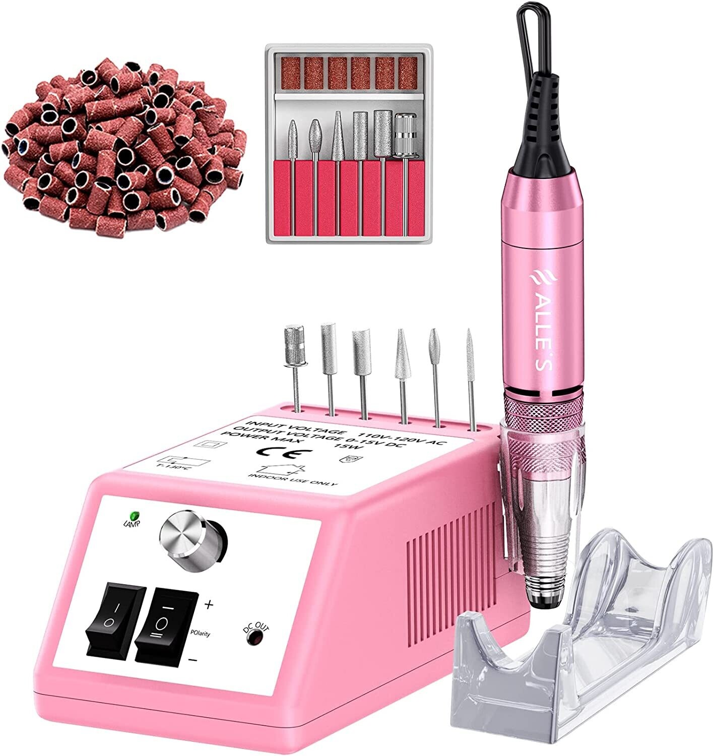 Professional Electric Nail Drill for Acrylic Gel Nails with Nail Drill Bits Set