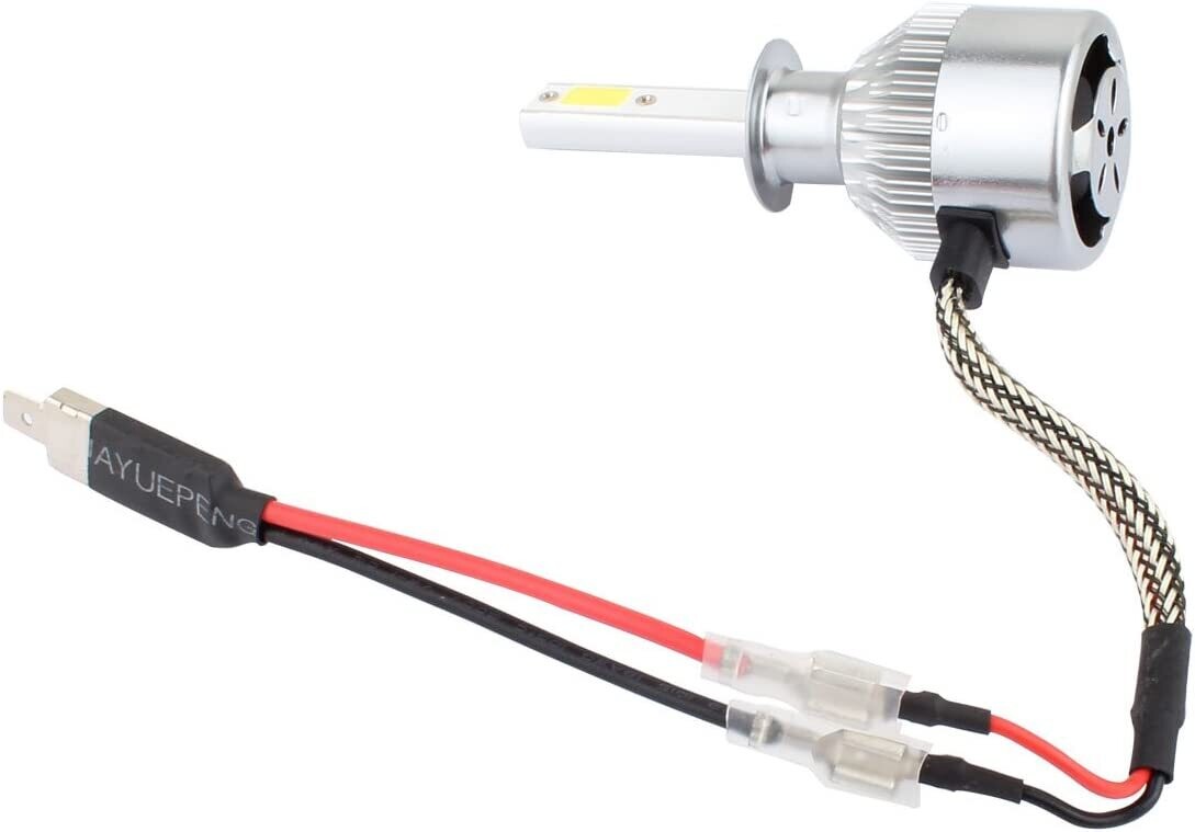 Male Plug LED Headlight Replacement Single Diode Converter