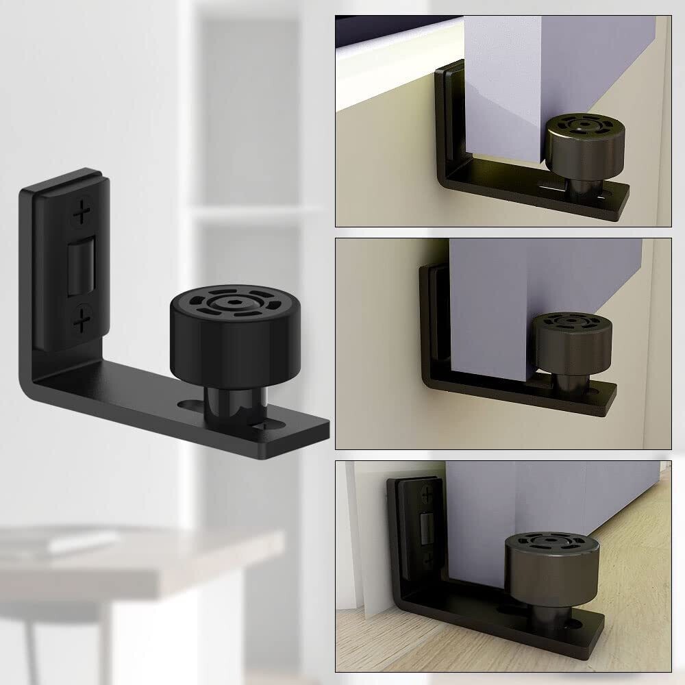 Heavy Duty Sliding Doors Hardware with Adjustable Barn Door Floor Guide for Smooth Operation and Customizable Door Movement