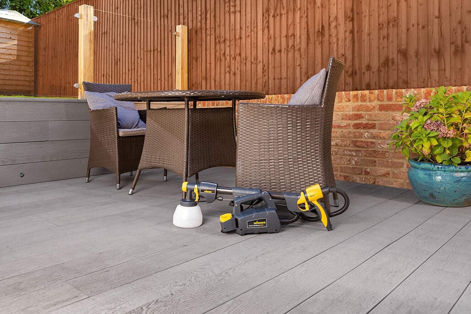 Paint sprayer for fences barns decks and garden furniture